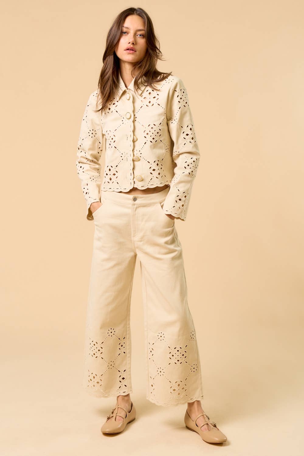 Motif Long Sleeve Jacket